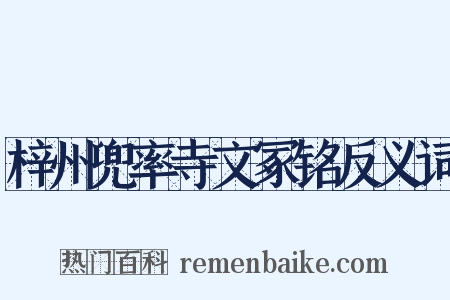 梓州兜率寺文冢铭反义词是什么意思的图片